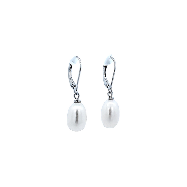 Sterling Silver White Cultured Pearl Earrings Image 2 The Ring Austin Round Rock, TX