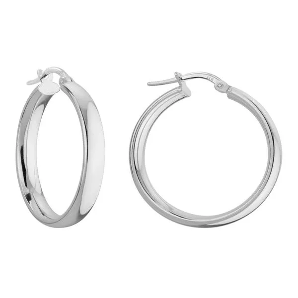 925 Sterling Silver Round Hoop Earrings The Ring Austin Round Rock, TX