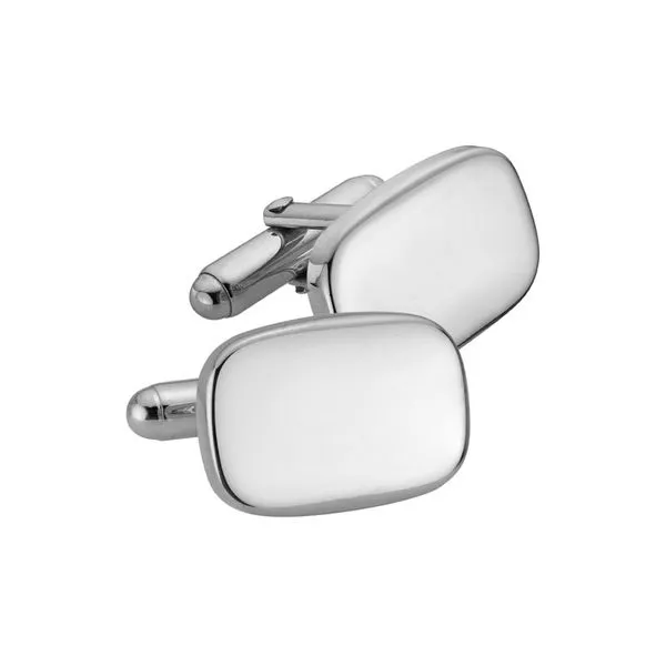 925 Sterling Silver Rectangle with Rounded Edges Cuff Links Polished The Ring Austin Round Rock, TX