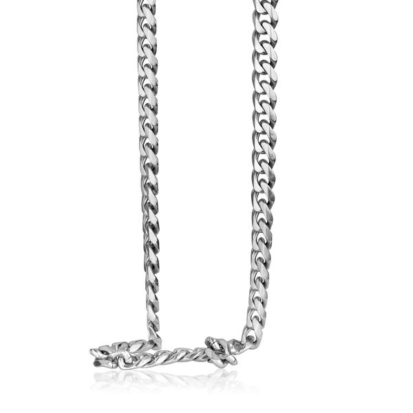 S Steel Textured Matte Diamond Cut 22"+2" Necklace The Ring Austin Round Rock, TX
