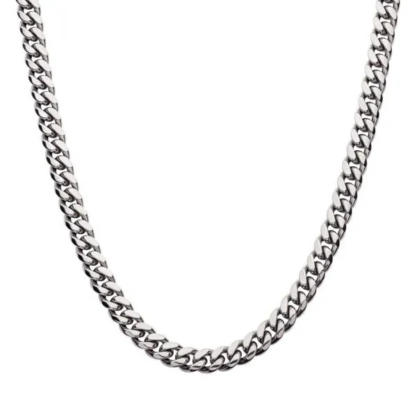 Stainless Steel Cuban Chain With Lab Grown Diamonds on Box Clasp The Ring Austin Round Rock, TX