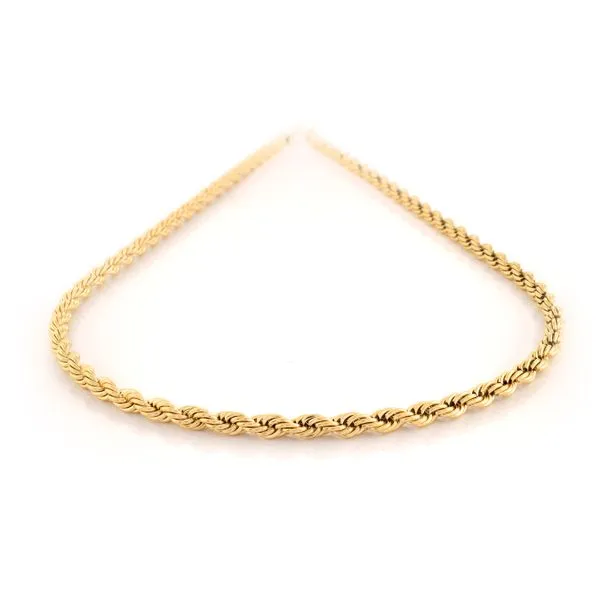Yellow Gold Plated Stainless Steel 6MM Rope Chain Image 2 The Ring Austin Round Rock, TX