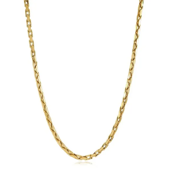 GOLD-IP-S.STEEL POLISHED 4MM-FLAT-OVAL 22+2