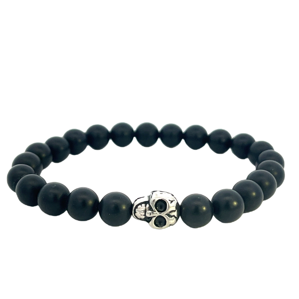 Black Matte-Onyx S Steel Skull Bracelet The Ring Austin Round Rock, TX