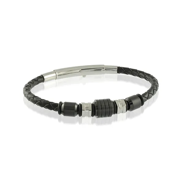 Black Woven Leather Adjustable Bracelet The Ring Austin Round Rock, TX