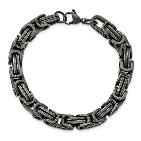 8.5MM Stainless Steel Antiqued White Bronze Plated Bracelet Image 2 The Ring Austin Round Rock, TX