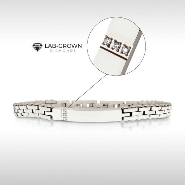 Stainless Steel Link Bracelet With ID Plate The Ring Austin Round Rock, TX