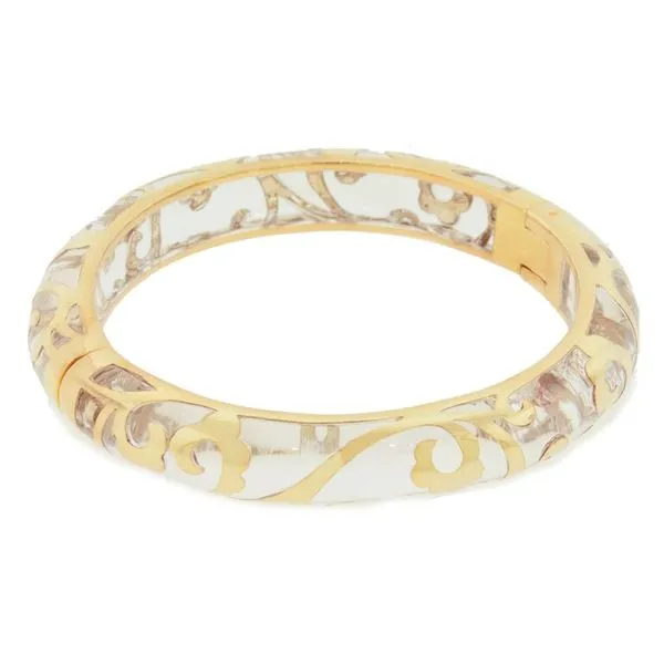 Clear Scroll Bracelet 18K YG Plated The Ring Austin Round Rock, TX