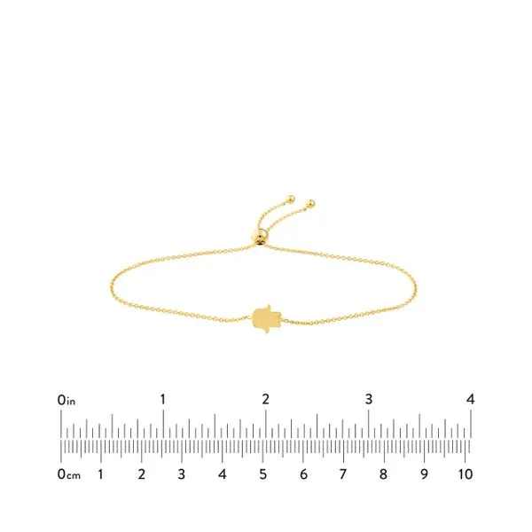 14K YG Mini Hamsa Bolo Bracelet Image 4 The Ring Austin Round Rock, TX