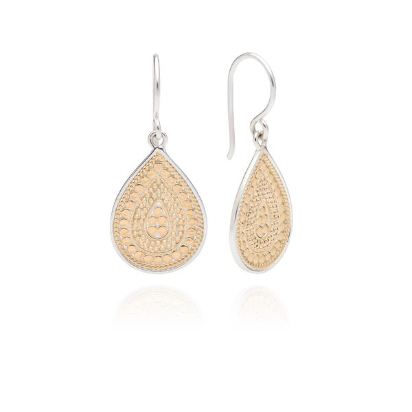 Gold Plated Silver Beaded Teardrop Earrings The Ring Austin Round Rock, TX