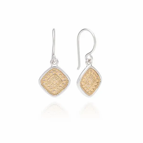 Gold Plated Silver Cushion Drop Earrings The Ring Austin Round Rock, TX