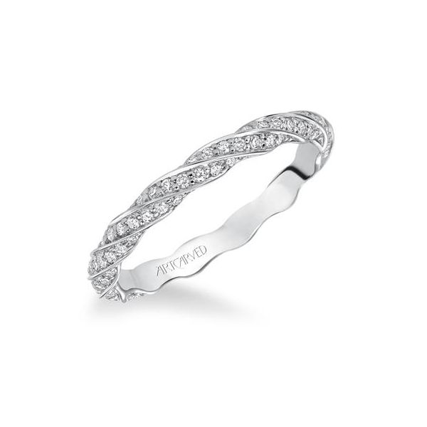 14K White Gold Twisted Eternity Stackable Ring The Ring Austin Round Rock, TX
