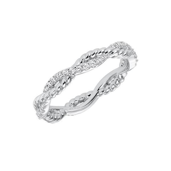 14K White Gold Twisted Rope Stackable Ring The Ring Austin Round Rock, TX