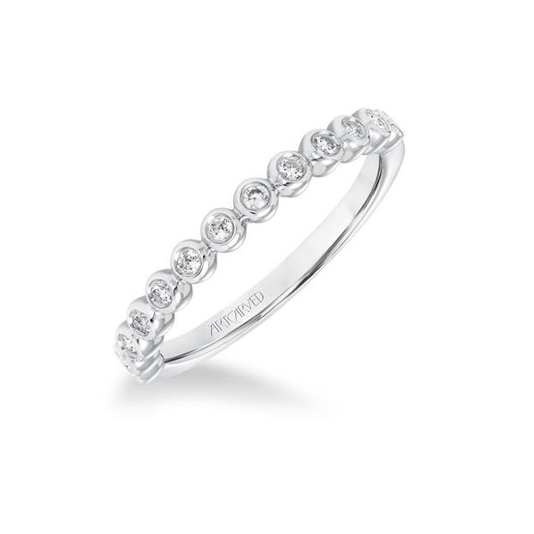 14K White Gold Bezel Stackable Ring The Ring Austin Round Rock, TX