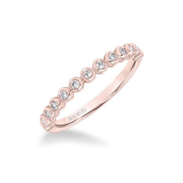 14K Rose Gold Bezel Stackable Ring The Ring Austin Round Rock, TX