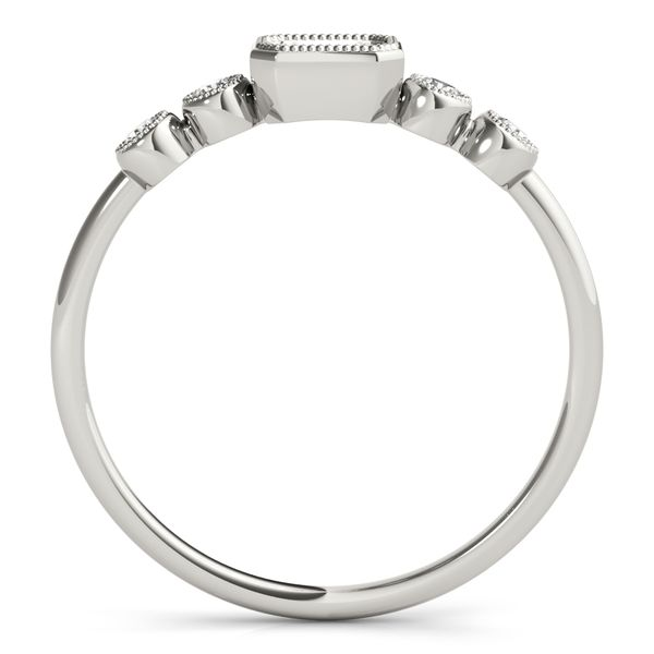 1/2CTW 14K White Gold Five Stone Bezel Set East To West Stackable Ring Image 4 The Ring Austin Round Rock, TX