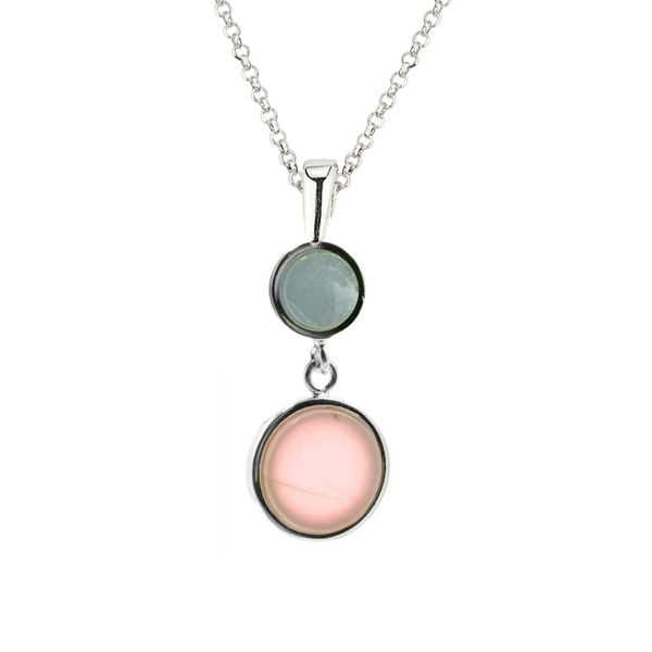 925 Sterling Silver Apricot Chalcedony/Aquamarine Necklace The Ring Austin Round Rock, TX