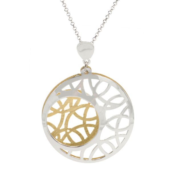 925 Sterling Silver Yellow Gold Plated Sunshine Necklace The Ring Austin Round Rock, TX