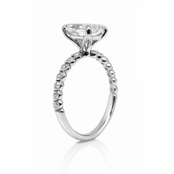 2 3/8 Carat Radiant Lab Grown Diamond Engagement Ring in 14K White Gold with a Shared Prong Style Setting Image 2 The Source Fine Jewelers Greece, NY