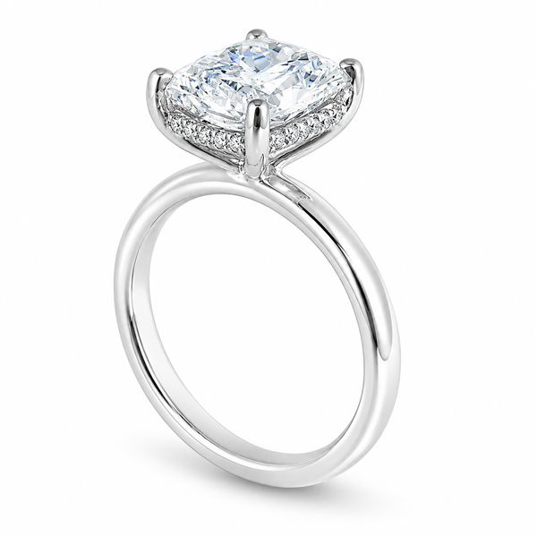 3 Carat Radiant Lab Grown Diamond Solitaire Engagement Ring in 14K White Gold with a Hidden Halo Image 2 The Source Fine Jewelers Greece, NY