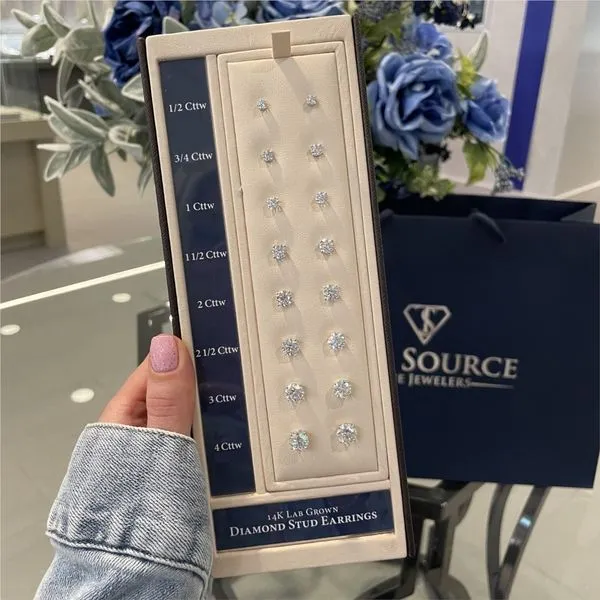 Lab Grown Diamond Stud Earrings Image 3 The Source Fine Jewelers Greece, NY