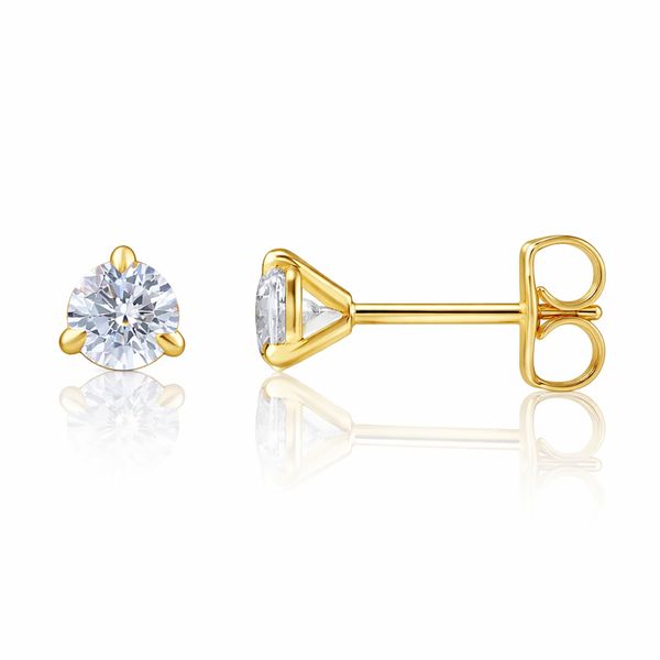 1/2 Carat 14K Yellow Gold Martini Style Lab Grown Diamond Stud Earrings The Source Fine Jewelers Greece, NY