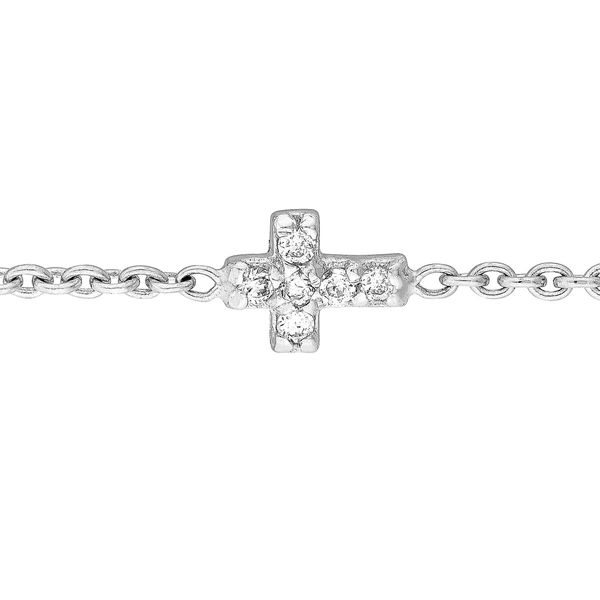 Diamond Cross Bracelet Image 2 The Source Fine Jewelers Greece, NY