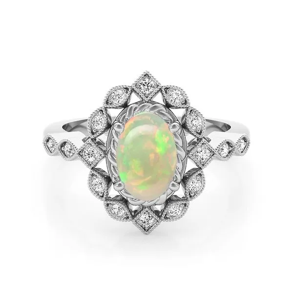 Opal and Diamond Ring The Source Fine Jewelers Greece, NY