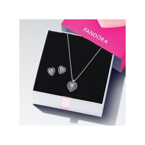 Pandora Sparkling Asymmetric Star Necklace and Earring Gift Set | REEDS  Jewelers