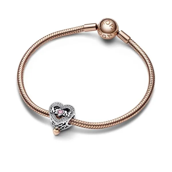 Mom & Heart Charm Image 3 The Source Fine Jewelers Greece, NY
