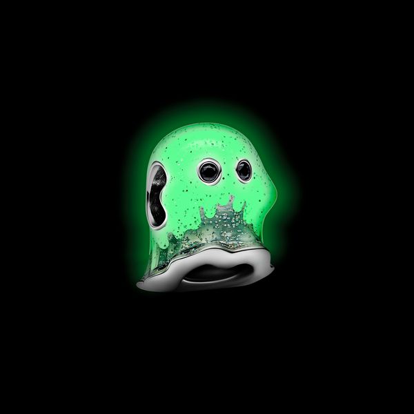 Pandora Sterling Silver Glow-in-the-dark Boo Ghost Charm  Image 4 The Source Fine Jewelers Greece, NY