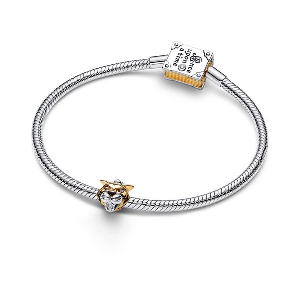 Pandora DISNEY 14 Karat Yellow Gold Plated & Sterling Silver Princess Jasmine Rajah Charm Image 3 The Source Fine Jewelers Greece, NY