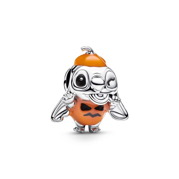 Pandora DISNEY Sterling Silver Stitch Halloween Pumpkin Charm