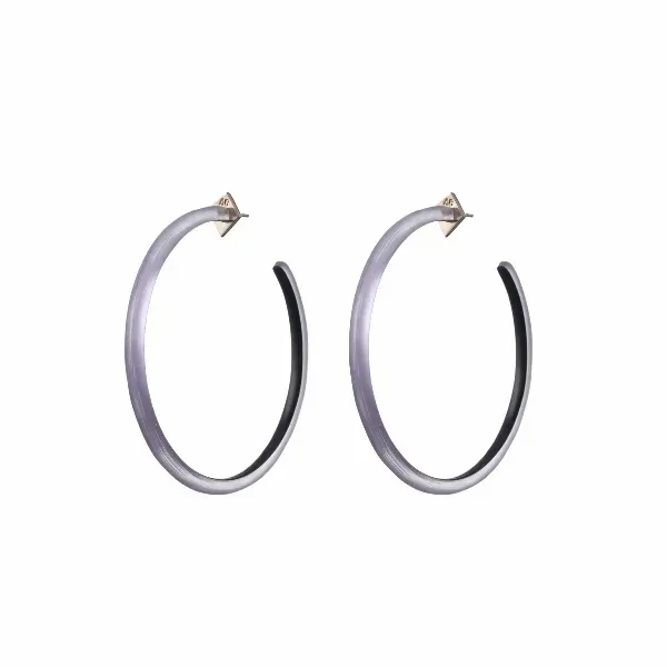 Alexis Bittar - Large Skinny Hoop Earring in Mulberry