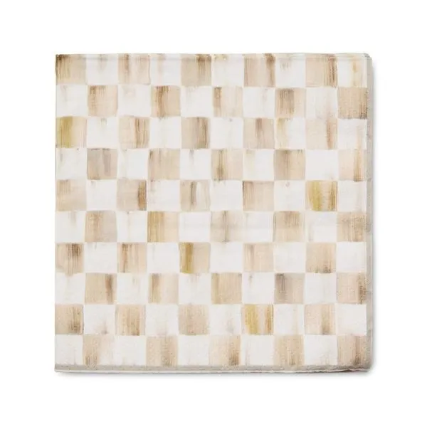 Mackenzie Childs - Courtly Check Paper Napkins - Dinner - Gold The Yellow Door Brooklyn, NY