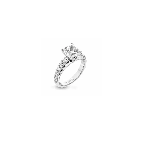 18K White Gold Diamond Engagement Ring Image 3 Tipton's Fine Jewelry Lawton, OK