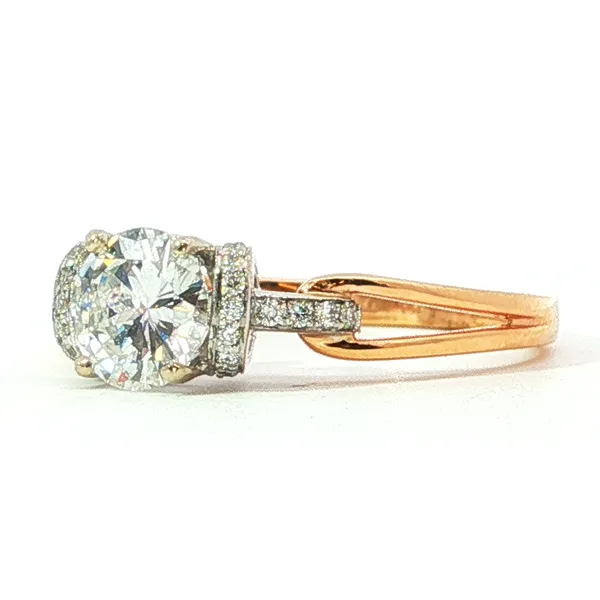 18K Two-Tone Diamond Engagement Ring Image 2 Tipton's Fine Jewelry Lawton, OK