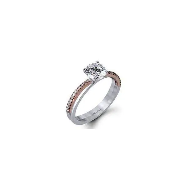 18K White/Rose Gold Diamond Engagement Ring Tipton's Fine Jewelry Lawton, OK