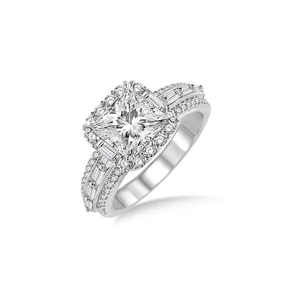 14K White Gold Diamond Engagement Ring Tipton's Fine Jewelry Lawton, OK