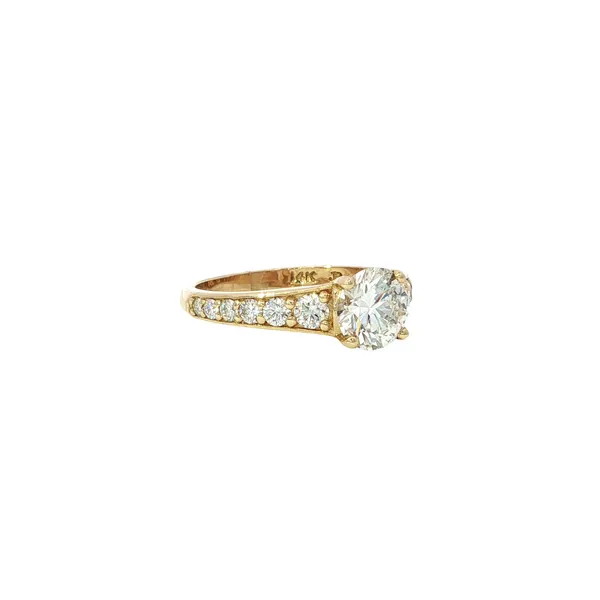 14K Yellow Gold Diamond Engagement Ring Image 2 Tipton's Fine Jewelry Lawton, OK