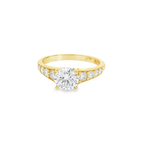 14K Yellow Gold Diamond Engagement Ring Tipton's Fine Jewelry Lawton, OK