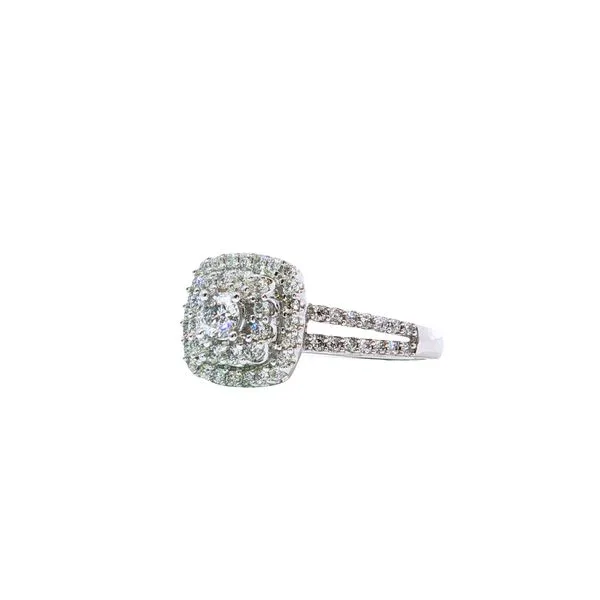 14K White Gold Diamond Engagement Ring Image 2 Tipton's Fine Jewelry Lawton, OK