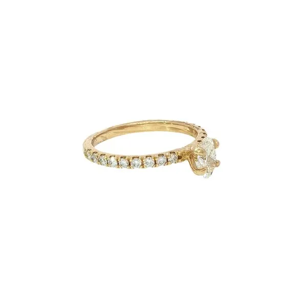 14K Yellow Gold Diamond Engagement Ring Image 2 Tipton's Fine Jewelry Lawton, OK