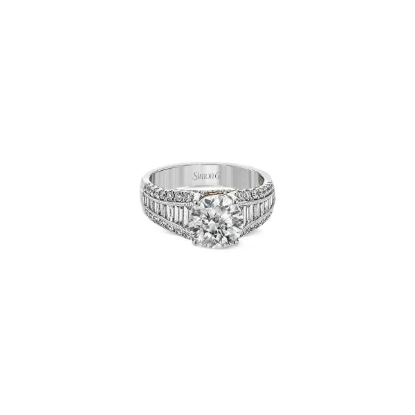 18K White Gold Diamond Engagement Ring Image 2 Tipton's Fine Jewelry Lawton, OK