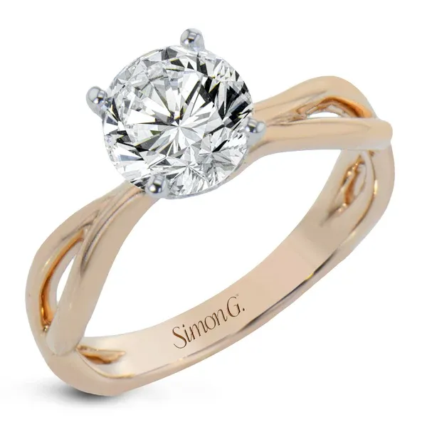 18K Rose Gold Diamond Engagement Ring Tipton's Fine Jewelry Lawton, OK