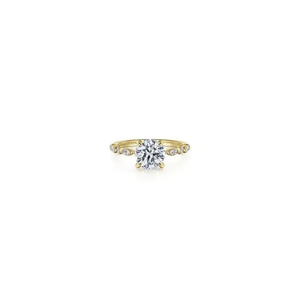 14K Yellow Gold Diamond Engagement Ring Image 2 Tipton's Fine Jewelry Lawton, OK