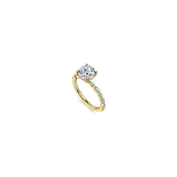 14K Yellow Gold Diamond Engagement Ring Tipton's Fine Jewelry Lawton, OK