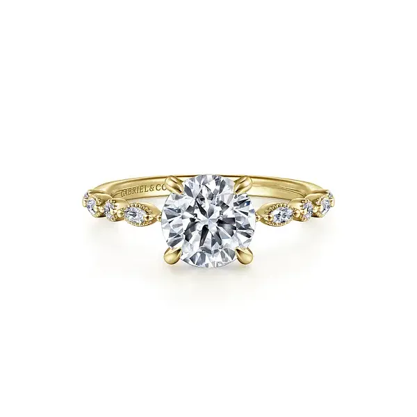 14K Yellow Gold Diamond Engagement Ring Tipton's Fine Jewelry Lawton, OK