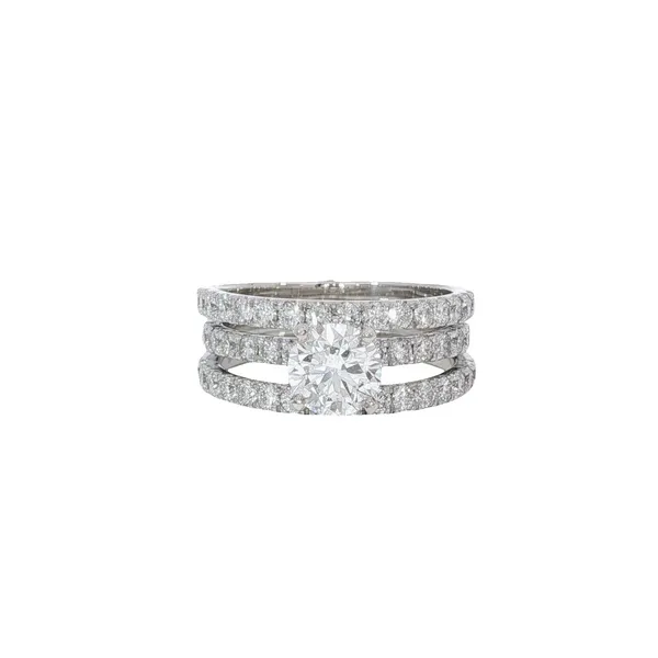 14K White Gold Diamond Engagement Ring Image 2 Tipton's Fine Jewelry Lawton, OK