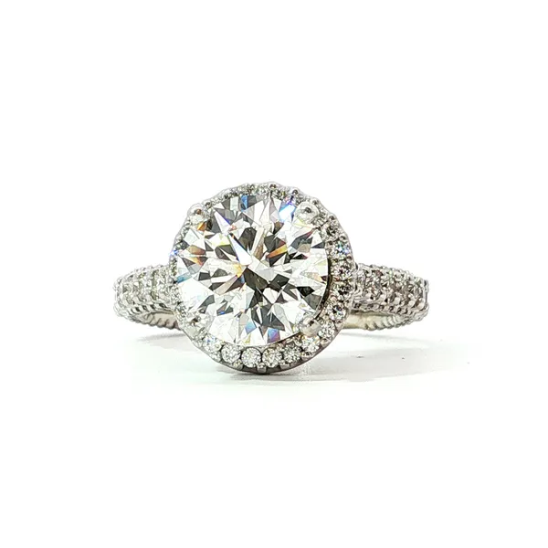14 Karat White Gold Lab Grown Diamond Engagement Ring Tipton's Fine Jewelry Lawton, OK
